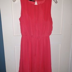 Coral sleeveless dress